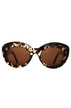 Reality Eyewear Eyewear Marmont Chunky Cat Eye Honey Turtle Polarised Sunglasses