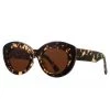 Reality Eyewear Eyewear Marmont Chunky Cat Eye Honey Turtle Polarised Sunglasses