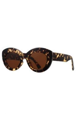 Reality Eyewear Eyewear Marmont Chunky Cat Eye Honey Turtle Polarised Sunglasses