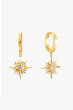 Ania Haie Midnight Star Huggie Hoop Gold Earrings