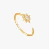 Ania Haie Midnight Star Adjustable Gold Ring Jewellery