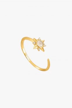 Ania Haie Midnight Star Adjustable Gold Ring Jewellery