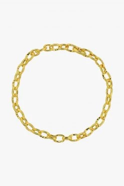 Brie Leon Mini Link Chain Gold Bracelet