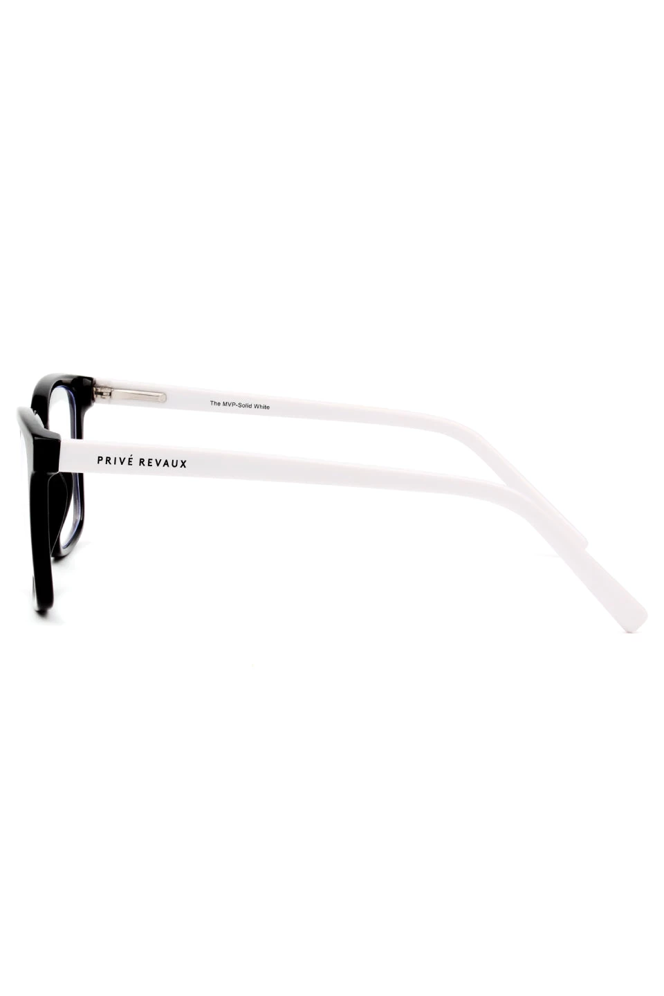 Prive Revaux Eyewear MVP Square Black White Blue Light Sunglasses