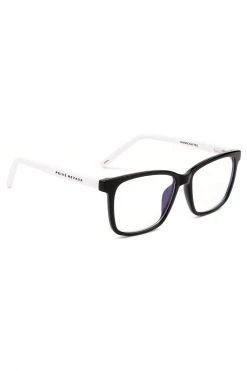 Prive Revaux Eyewear MVP Square Black White Blue Light Sunglasses