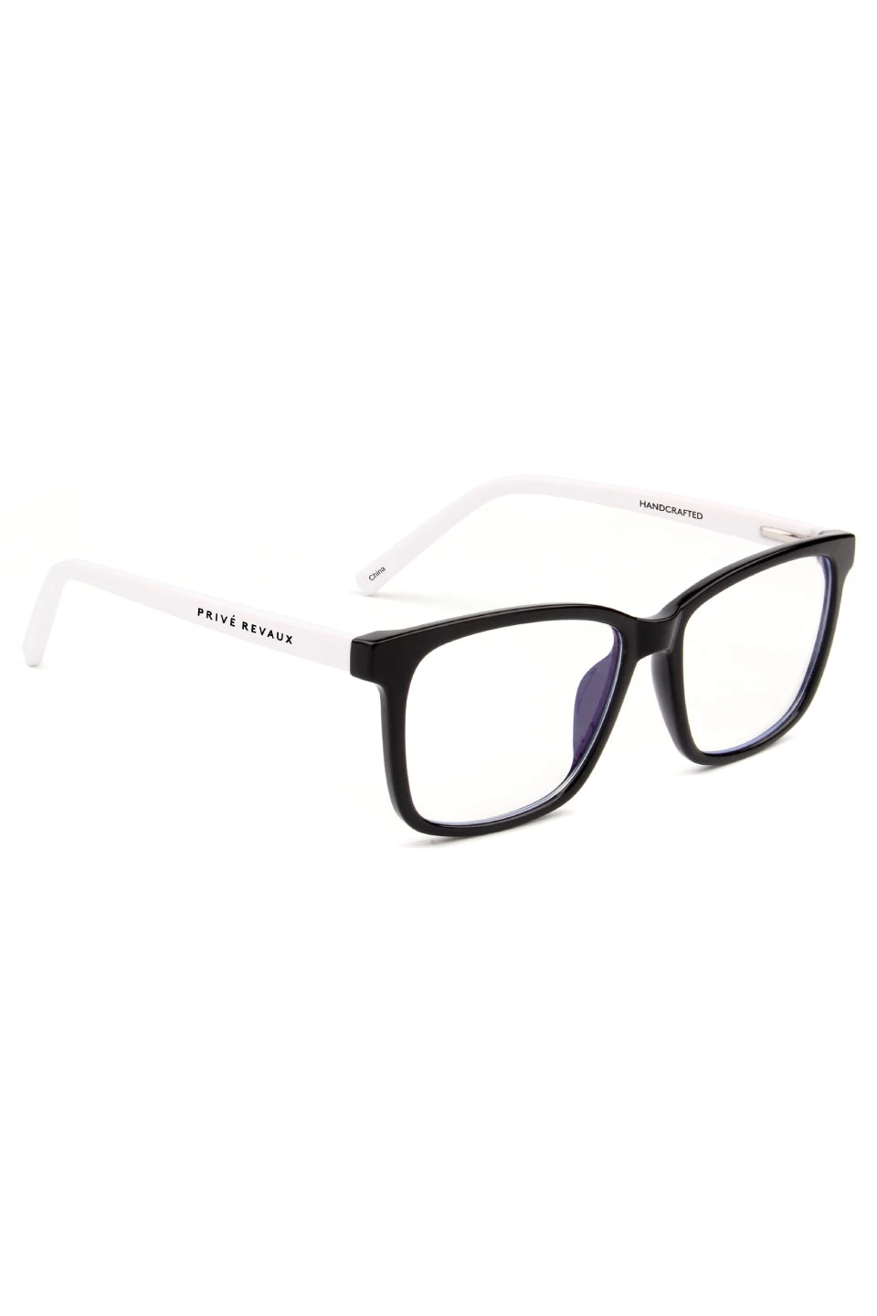 Prive Revaux Eyewear MVP Square Black White Blue Light Sunglasses