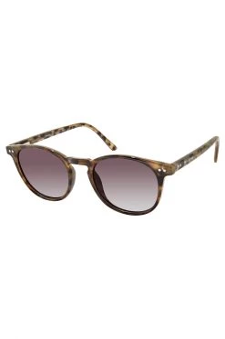 Prive Revaux Maestro Round Thin Champagne Tort Grey Gradient Lens Sunglasses Eyewear