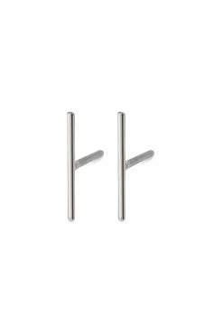 Pilgrim Marta Small Bar Stud Earrings Silver