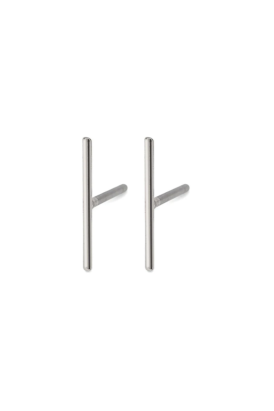 Pilgrim Marta Small Bar Stud Earrings Silver