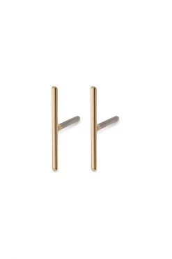 Pilgrim Jewellery Marta Small Bar Stud Earrings Gold