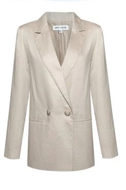 Ivy + Jack New In Mason Sand Linen Boyfried Blazer
