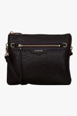 SABEN Bags Matilda Black Bubble Crossbody Bag With Front Zip
