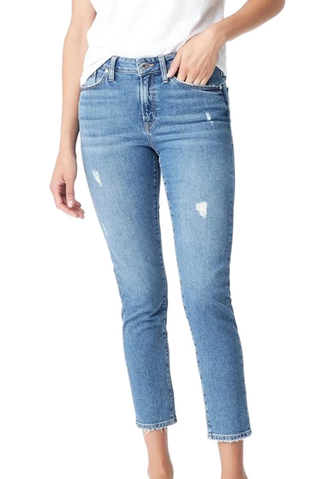 Mavi Mykonos Mid 90's Soft Abrasion Slim Boyfriend Blue Denim Jean