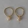 Sophie Jewellery Mini Pearl Sleeper Earrings Gold