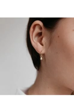 Sophie Jewellery Mini Pearl Sleeper Earrings Gold