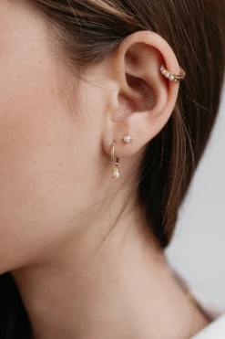 Sophie Jewellery Mini Pearl Stud Earrings Gold