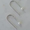 Sophie Mini Pearl Thread Hook Earrings Silver