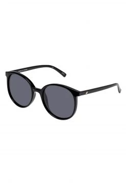 Le Specs Momala Round Black Sunglasses