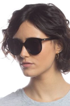 Le Specs Momala Round Black Sunglasses