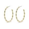Pilgrim Naja Gold Plated Twisted Hoops Jewellery