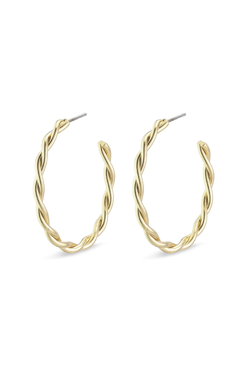 Pilgrim Naja Gold Plated Twisted Hoops Jewellery
