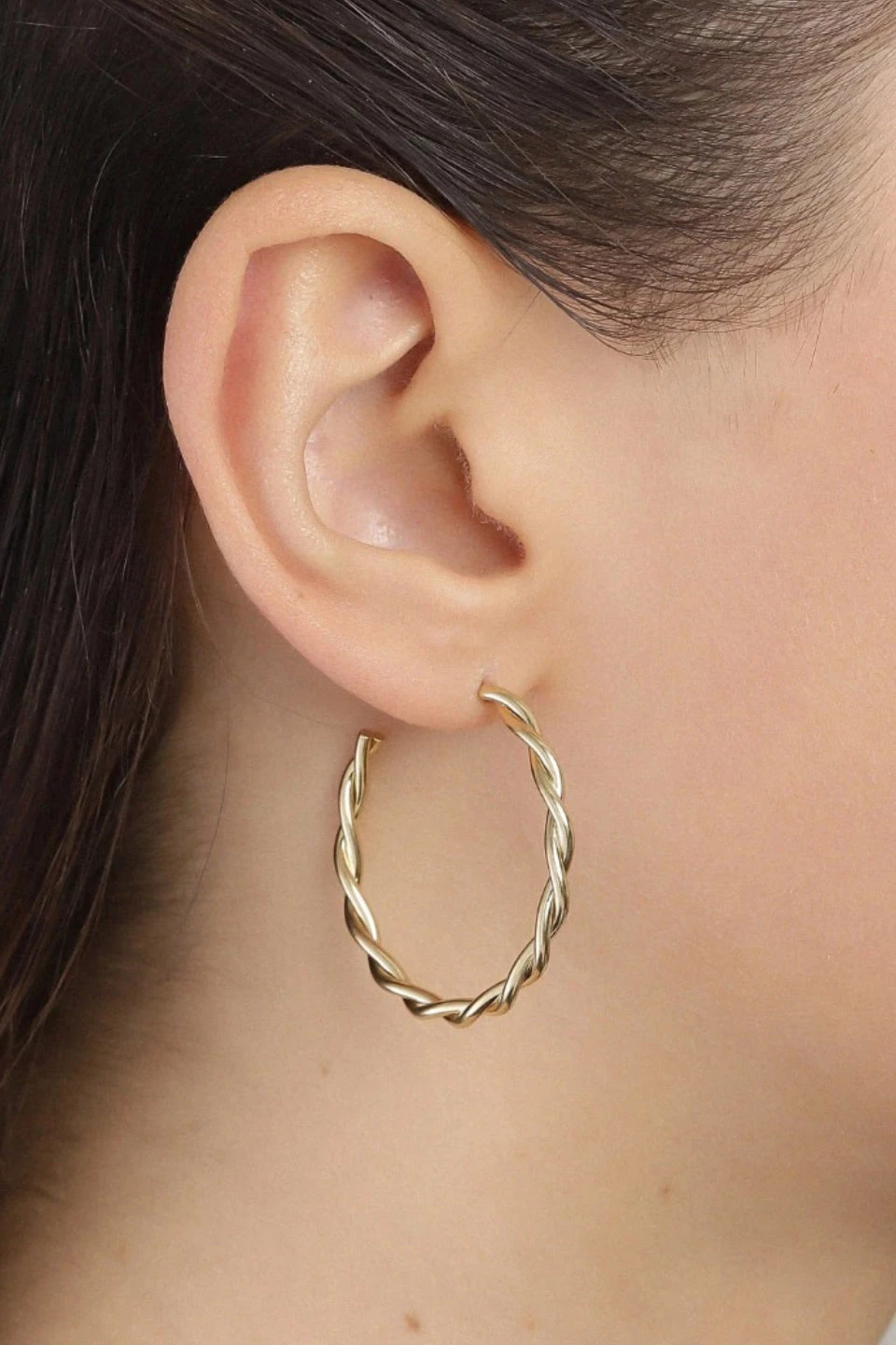 Pilgrim Naja Gold Plated Twisted Hoops Jewellery