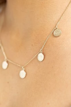 Flo Gives Back 15% To Women In Need Jewellery 5 Coin Pendant Gold Necklace