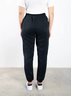 Among The Brave New Warrior Black Relaxed Drapey Drawstring Stretch Cuff Pant Pants