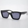 Reality Eyewear Onassis Square Black With Smoke Lens Sunglasses Eyewear