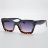 Reality Eyewear Eyewear Onassis Square Navy Turtle With Smoke Fade Sunglasses