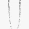 Flo Gives Back 15% To Women In Need Jewellery Oval Chain Rhodium Necklace