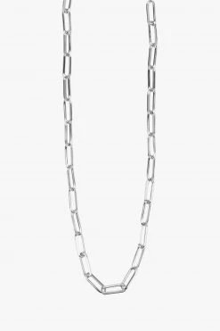 Flo Gives Back 15% To Women In Need Jewellery Oval Chain Rhodium Necklace