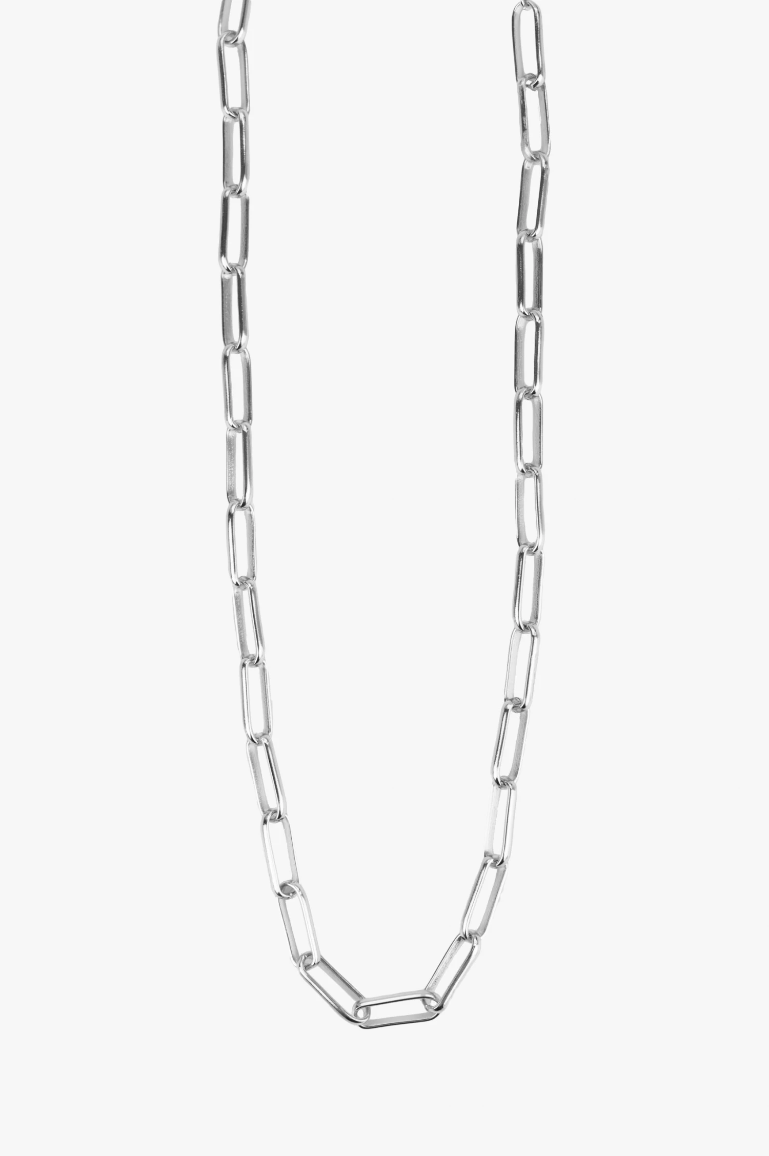 Flo Gives Back 15% To Women In Need Jewellery Oval Chain Rhodium Necklace