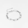 Flo Gives Back 15% To Women In Need Jewellery Oval Chain Rhodium Bracelet