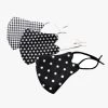 Queen Of The Foxes Soft Black Essentials Spot Crosses Gingham Face Masks Pack Of 3
