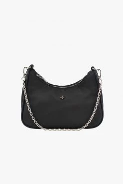 Peta + Jain Paloma Black Nylon Silver Hardware Crossbody Bag