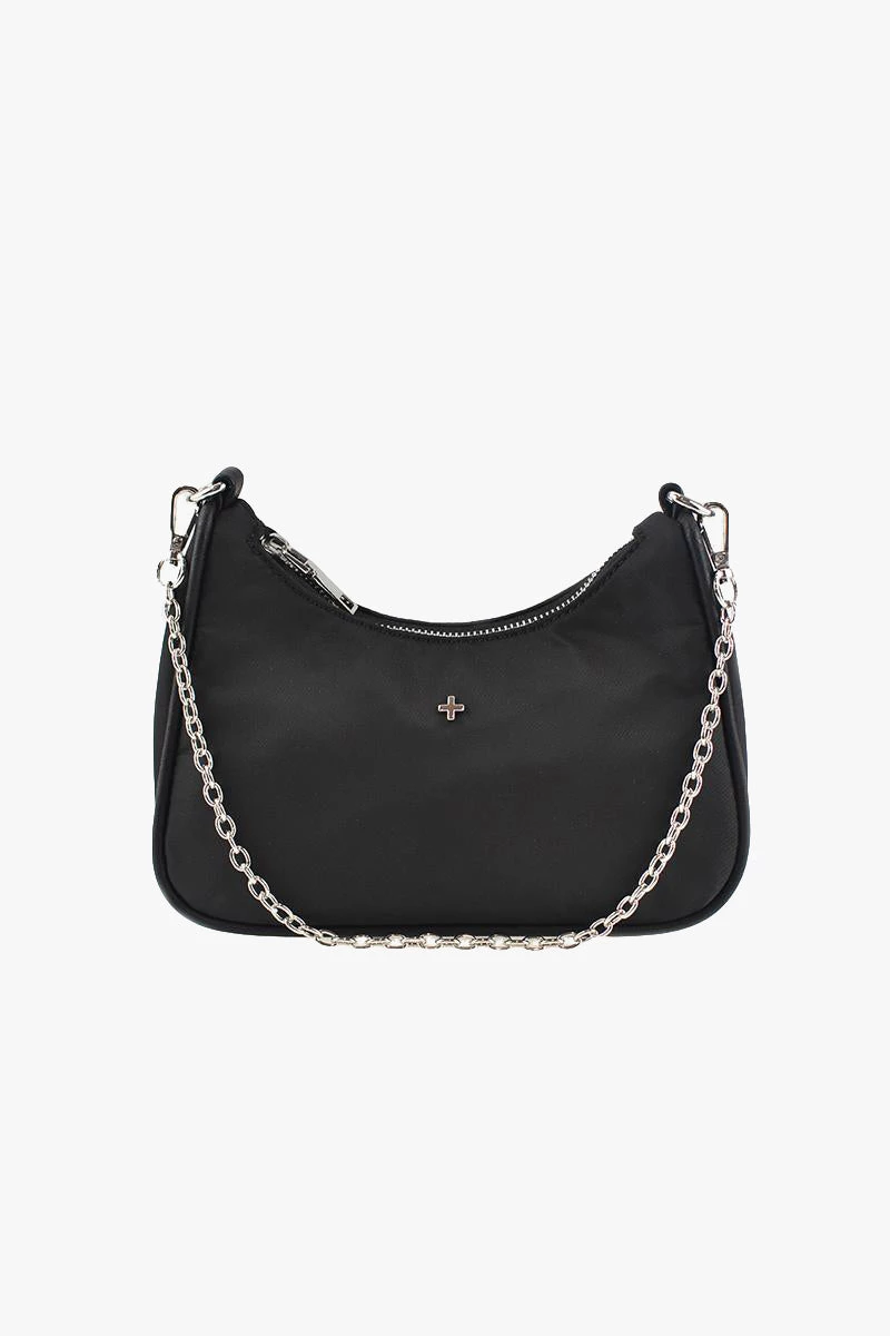 Peta + Jain Paloma Black Nylon Silver Hardware Crossbody Bag
