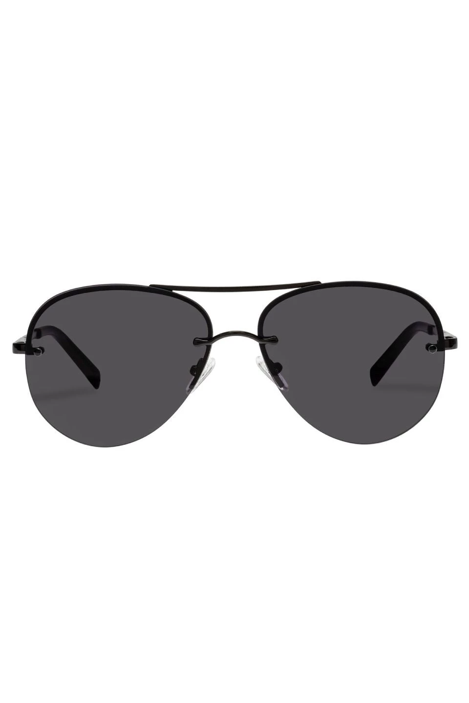 Le Specs Eyewear Panarea Aviator Black Smoke Lens Sunglasses