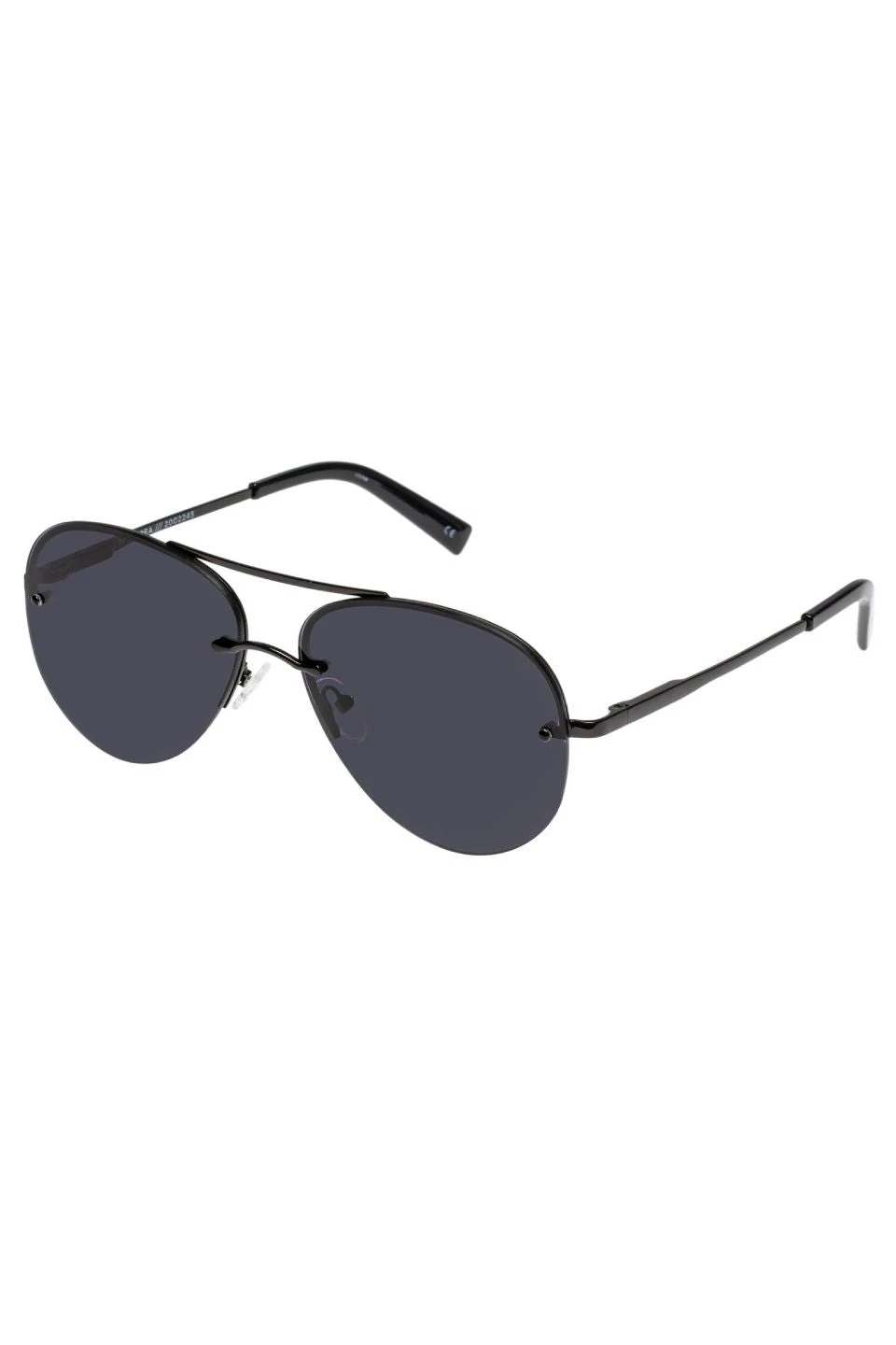 Le Specs Eyewear Panarea Aviator Black Smoke Lens Sunglasses