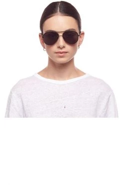 Le Specs Eyewear Panarea Aviator Black Smoke Lens Sunglasses