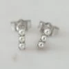 Sophie Jewellery Pearl Bar Stud Earrings Silver