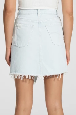 Nobody Denim Piper Embracing Ice Blue Mini Denim Skirt