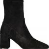Minx Point Pop Short Black Suede Heeled Boot Get The Look