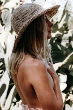 Hobo+Hatch Hand Woven In Nepal Natural Polly Sun Hat Hats & Beanies