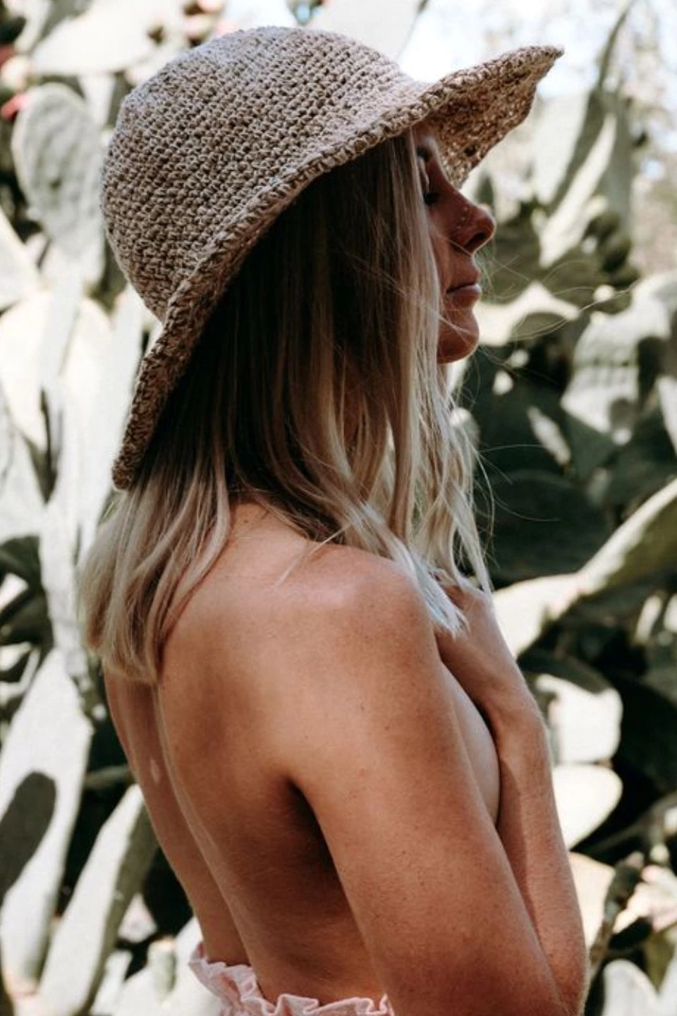 Hobo+Hatch Hand Woven In Nepal Natural Polly Sun Hat Hats & Beanies