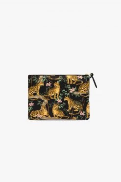 Wouf Pouch Large Black Lazy Jungle