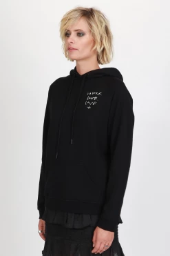 Federation Present Black Hooded Sweat Knitwear