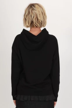 Federation Present Black Hooded Sweat Knitwear