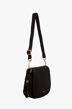 SABEN Bags Support Local Sadie Black Bubble Saddle Shoulder Bag
