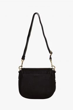 SABEN Bags Support Local Sadie Black Bubble Saddle Shoulder Bag